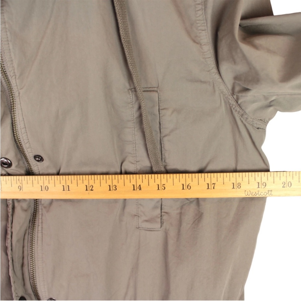 James Perse Standard Hooded Parka Full Zip Jacket Womens Size 3 Beige Yosemite - Picture 13 of 14